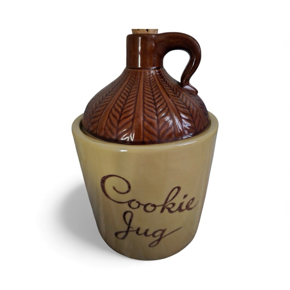 Vintage Brown and Tan Cookie Jug